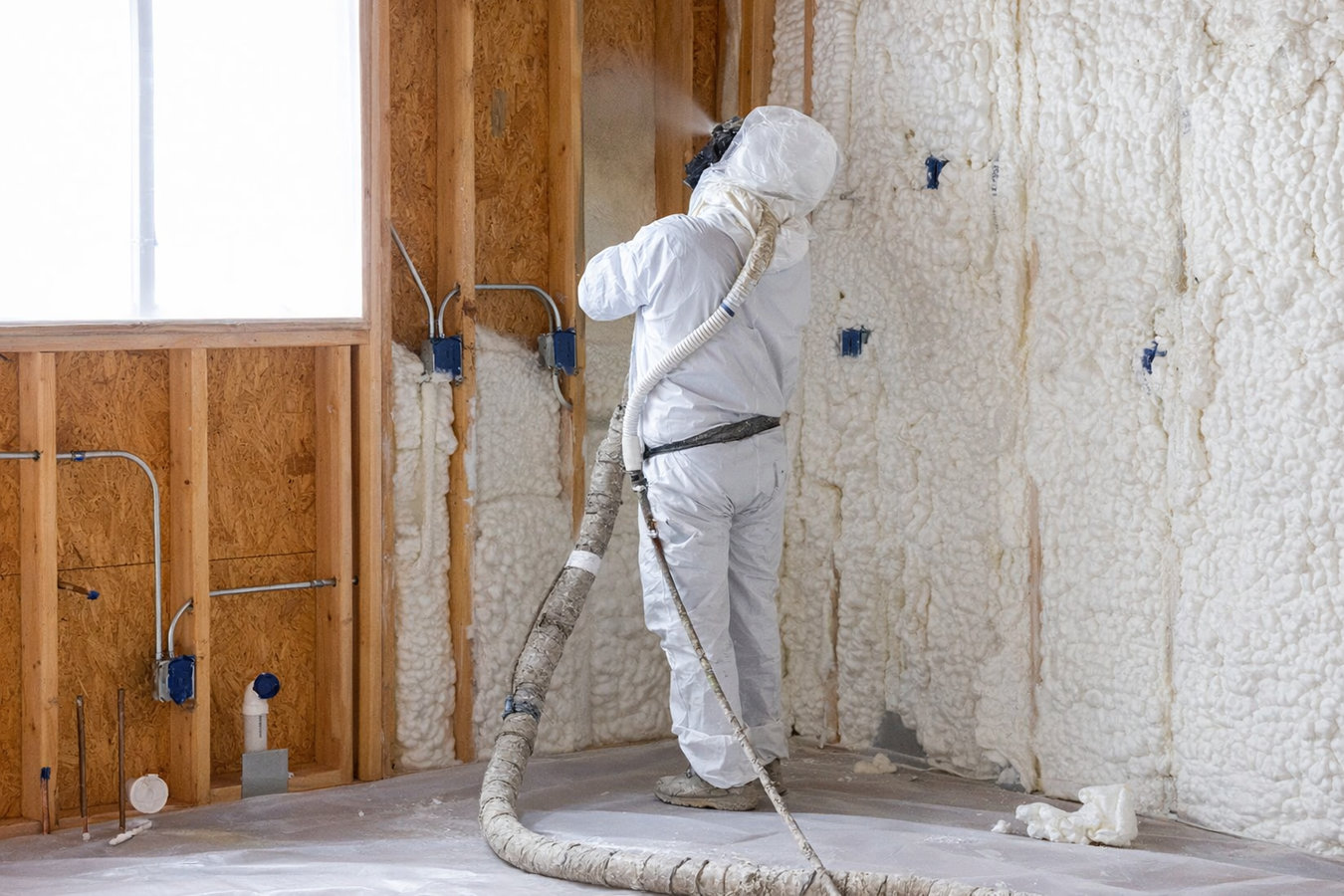 Spray foam insulation